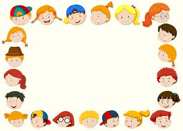 Border Template With Happy Children Face Vector Free Download