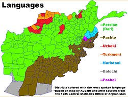 Languages Of Afghanistan Wikipedia