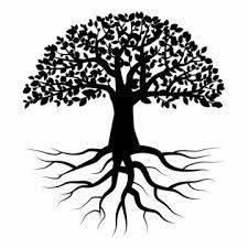 family tree vector black and white