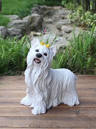 1pcs White Artificial Yorkshire Terrier
