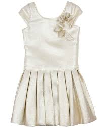Biscotti Girlss Royal Princess Pleated Dress In Gold Sizes 4 12