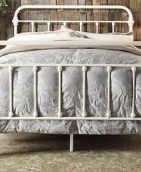 ivory white carter metal bed frame