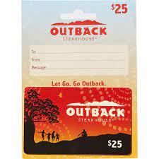 outback steakhouse 25 gift card gift