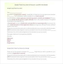 Printable Non Profit Donation Thank You Letter Template Sample For