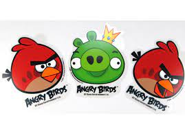 3 Piece Angry Birds Stickers (Two Red Birds and King Pig) - Angry Bird Car  Window Stickers : Amazon.in: Toys & Games