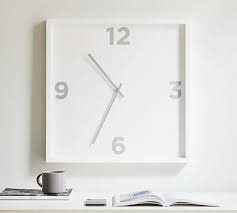 Wood Gallery Wall Clock White
