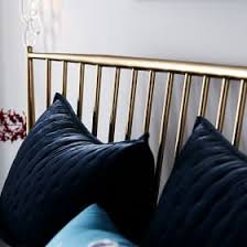 A bed frame or bedstead is the part of a bed used to position the mattress and base (foundation), and may include means of supporting a canopy above. Stella Metal Bed