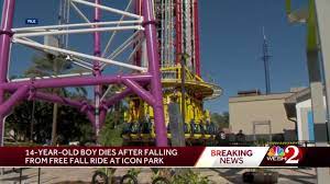 falling from ride at ICON Park ...