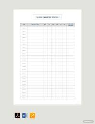 33 24 hours schedule templates pdf
