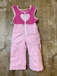 columbia toddler pink heart snowsuit