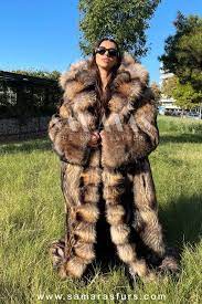 Huge 70 Inch Long Finnraccoon Fur Full