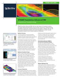 Staad Foundation Advanced V8i Product Data Sheet