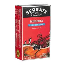 whole serrats mussels in pickled sauce