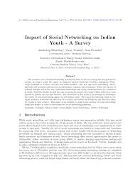 pdf impact of social networking on n youth a survey pdf impact of social networking on n youth a survey