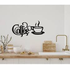 Black Wooden Coffee Cup Wall Art Size