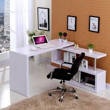 The desk fits in all types of spaces and best for computer use. White Corner Computer Desk Rotating L Shape Gaming Study Pc Table Home Furniture Ebay