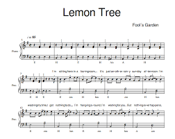 fool s garden lemon tree sheet