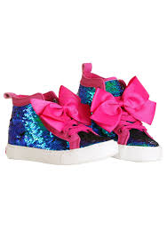 Jojo Siwa Sequined Girls Sneakers With Pink Bows