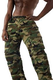 baggy camo cargo pants men military