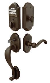 Many people choose a handleset based on its aesthetics first, and the function of the handle will be different for every door. Emtek E451211db Deep Burgundy Rustic Modern Electronic Keypad Handleset Handlesets Com In 2021 Emtek Bronze Modern Rustic