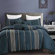 luxury blue microfiber bedding sets