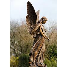 Garden Angel Metal Sculpture Bronze