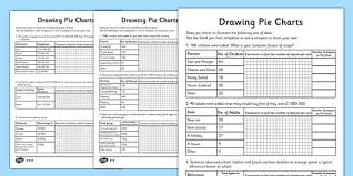 drawing pie charts worksheet primary