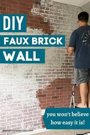 diy faux brick wall a super easy wall