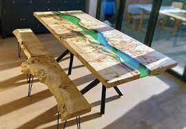 Bespoke River Tables By Live Edge Resin