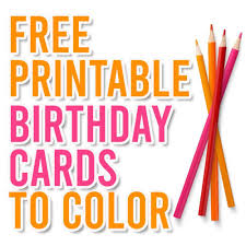 happy birthday coloring card free