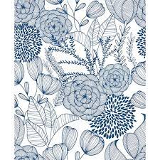 A Street Prints Alannah Navy Botanical