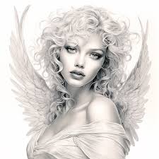stunning angel makeup woman with