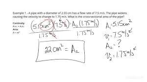 Area Using The Equation Of Continuity