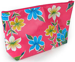 large oilcloth cosmetic or travel bag