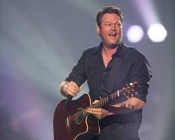 Blake Shelton performing on stage