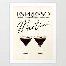 Espresso Martini Retro Poster Two