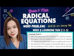 Radical Equations Word Problems