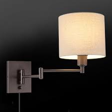 Dark Bronze Plug In Swing Arm Wall Lamp