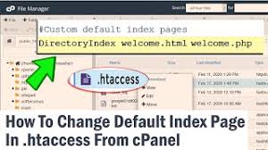 how to change default index page in