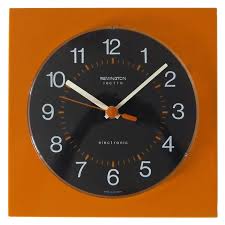 Remington Lectro Vintage Orange Wall Clock