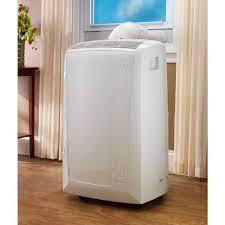Item #8887 model #pac a110l. Delonghi 10 000 Btu 3 Speed Portable Air Conditioner For Up To 350 Sq Ft With Dehumidifier Pac N100e The Home Depot