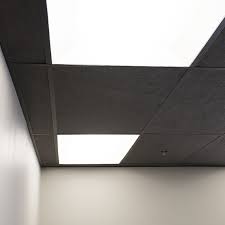 black acoustic ceiling tile sound