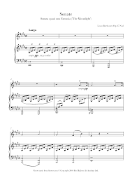 Free printable sheet music notes for easy piano for beginners. Beethoven Moonlight Sonata 1st Mvt Sheet Music For Violin 8notes Com
