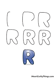 bubble letter r draw your own bubble r