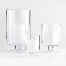 London Glass Hurricane Candle Holders