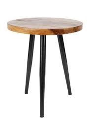 Roma Wooden Tall Round Side Table