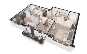 3d floor plan in architectural and
