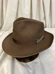 Penneys Marathon High Quality Brown Wide Brim Fur Felt Fedora Hat Size 7 1 4 Ebay