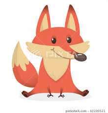 ilration of cartoon cute fox
