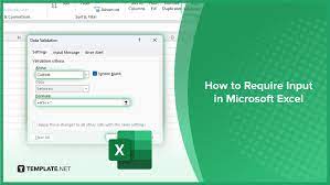 how to require input in microsoft excel